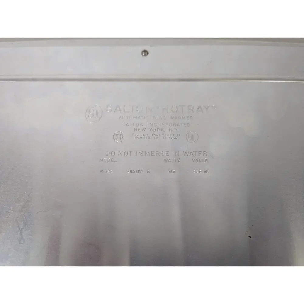Vtg Salton Hot Tray Rectangle Serveware Dining Entertaining MCM TESTED working